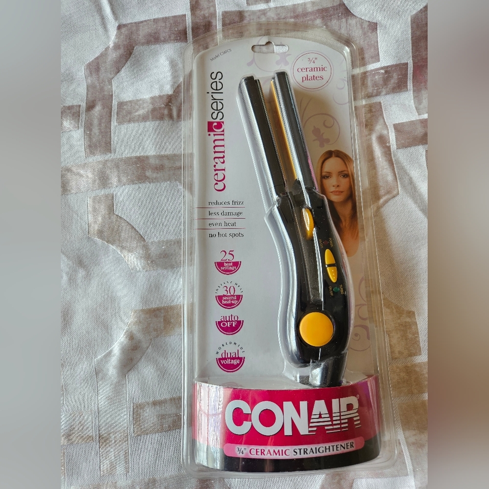Conair Ceramic Series Hair Straightener - Black and Yellow